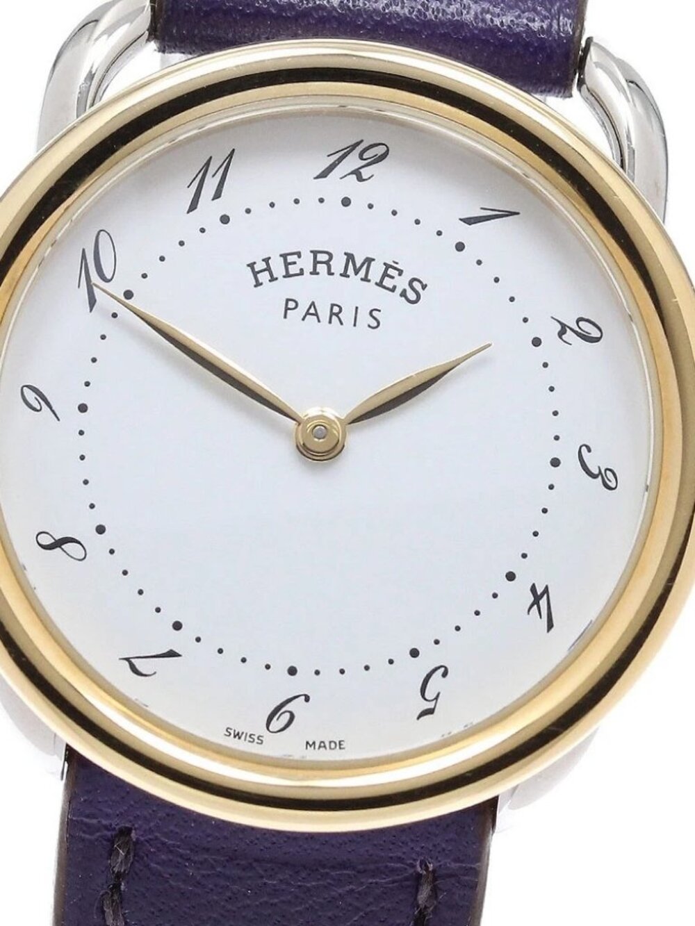 HERMES Arceau AR5.220a white Dial Quartz Ladies Watch_943229